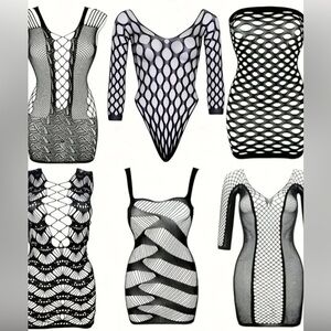 Black and White Long Sleeve Bodycon Intimates